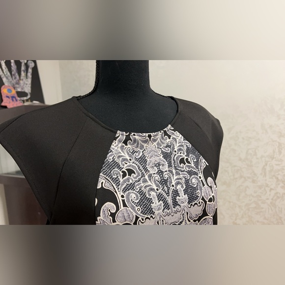 Donna Morgan Lace Black & White Dress - Picture 5 of 8